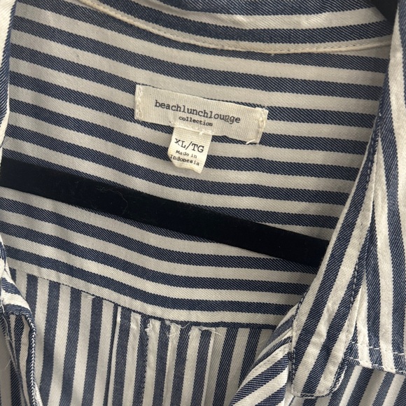 Beachlunchlounge Navy and White Striped Shirt - Picture 2 of 3